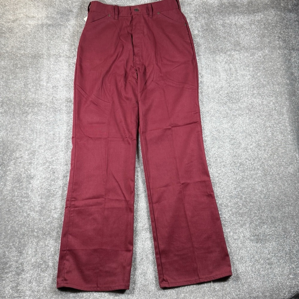 VTG Deadstock Tour De France Pants Women's 18 Red Wide Leg Scovill Zipper